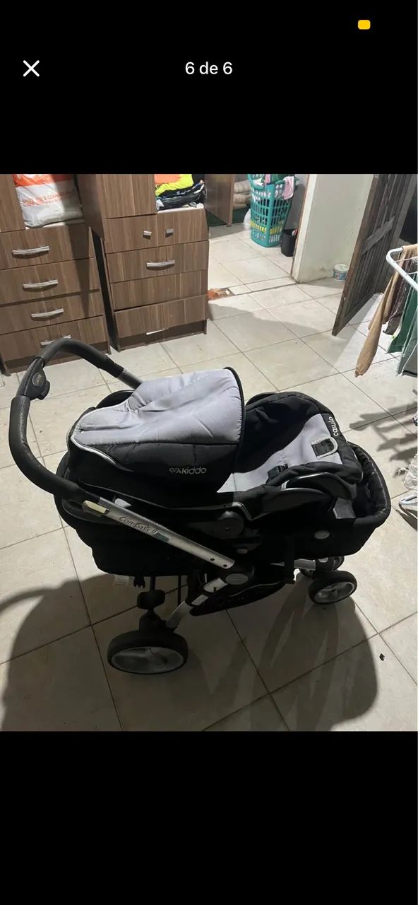 Carrinho + bebê conforto Kiddo 