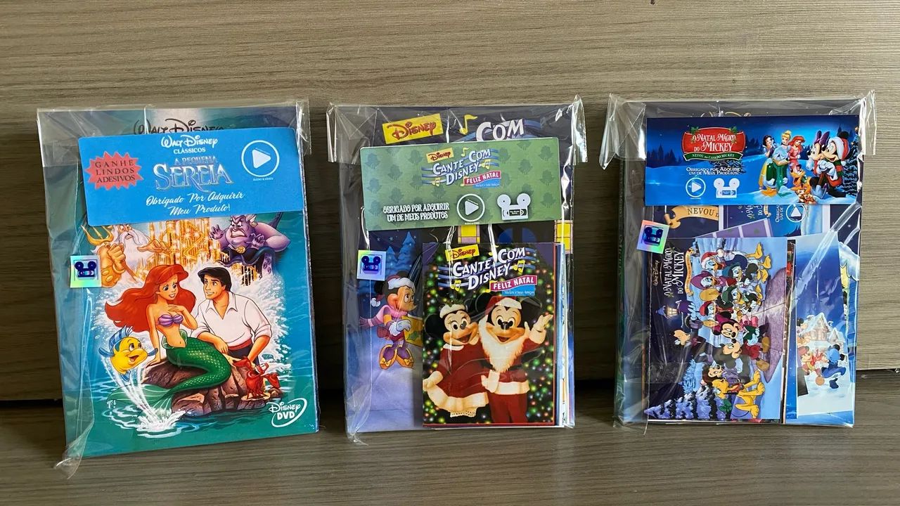 Dvds disney a pequena sereia, Mickey e cante com disney 
