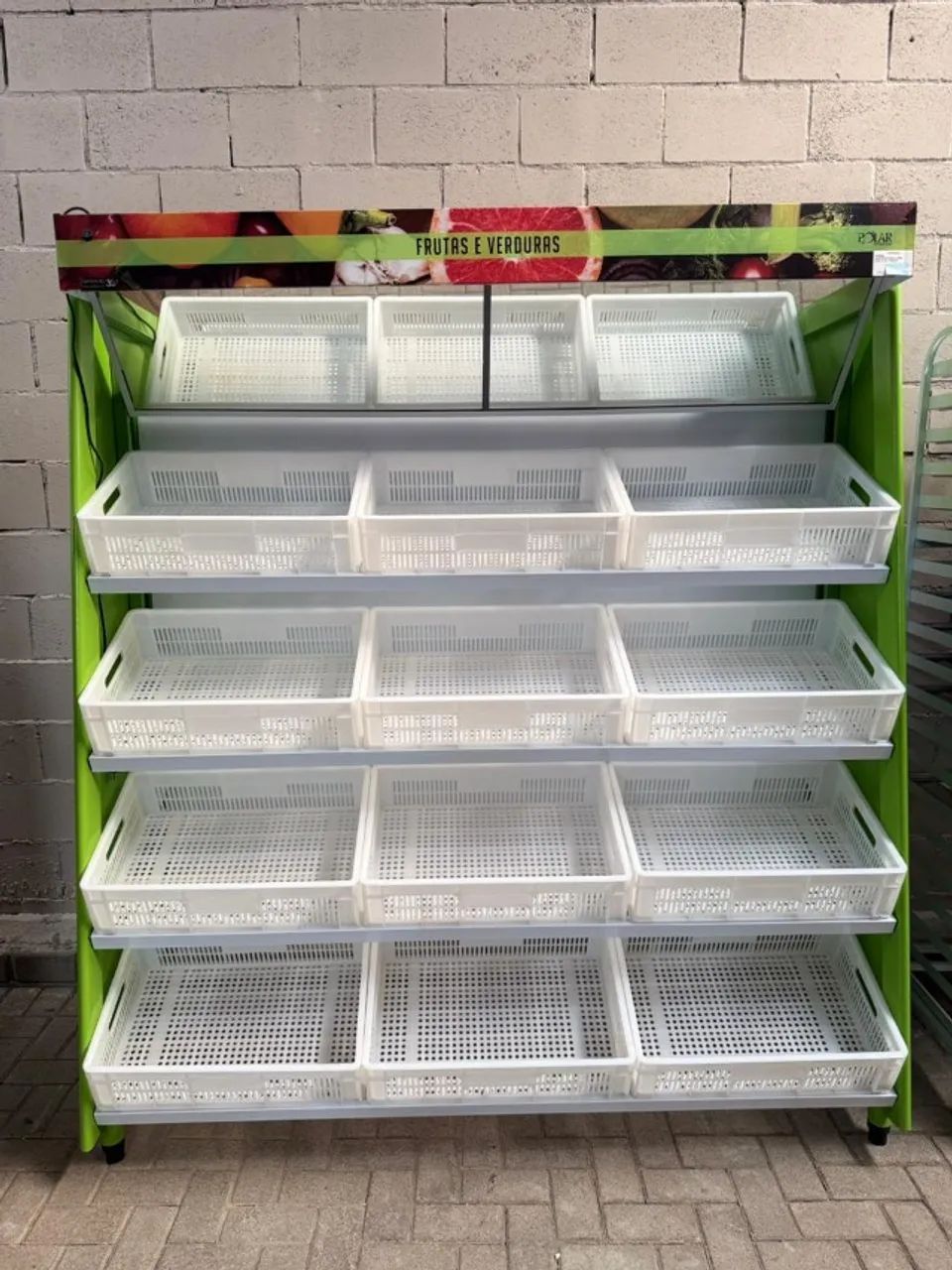 VITRINE HORTIFRUTICOLA 1,90M COM 12 CX - POLAR