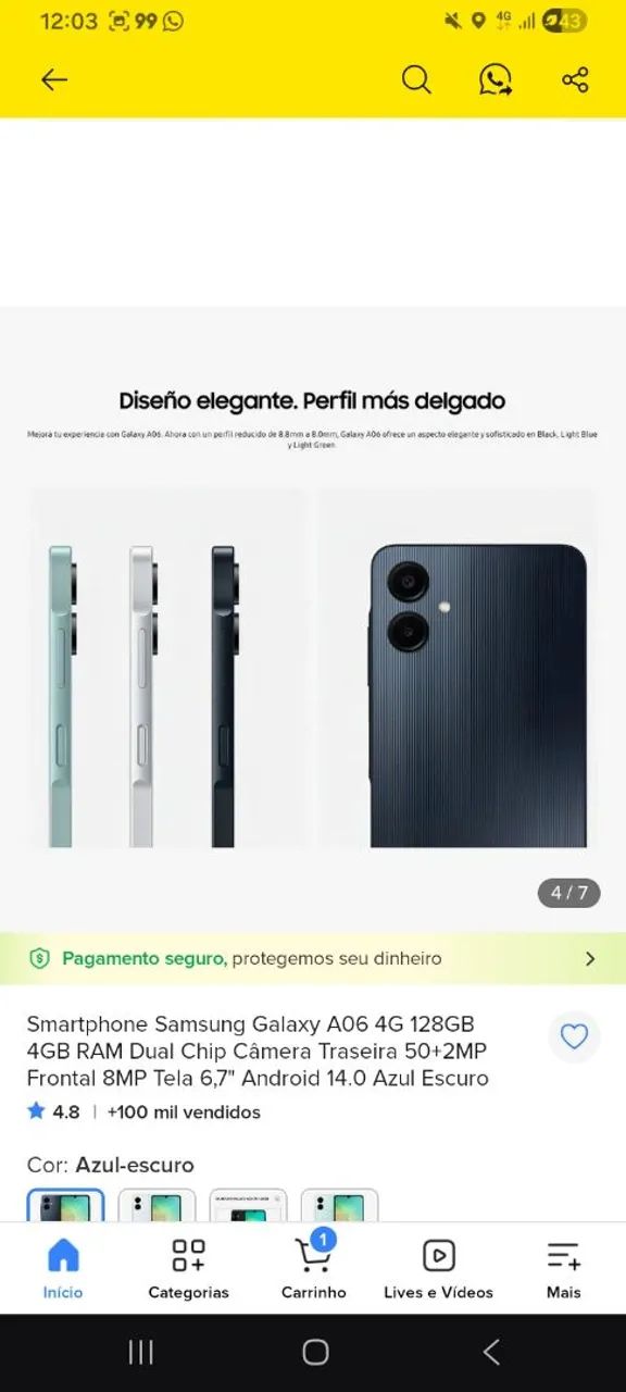 Vendo um celular sansung