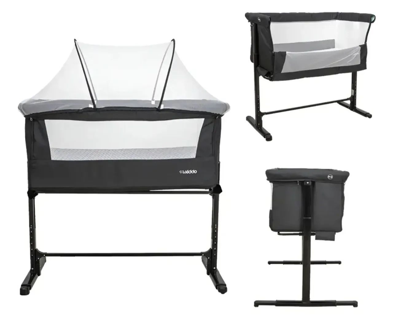 Berço Portátil Kiddo My Side | Ajuste de Altura | Lado a Lado Cama | Suporta 9kg
