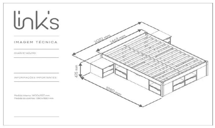 Cama Casal com Nichos - Foto 5