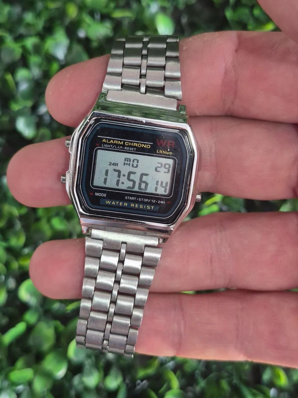 Relógio Digital Masculino Vintage Cinza