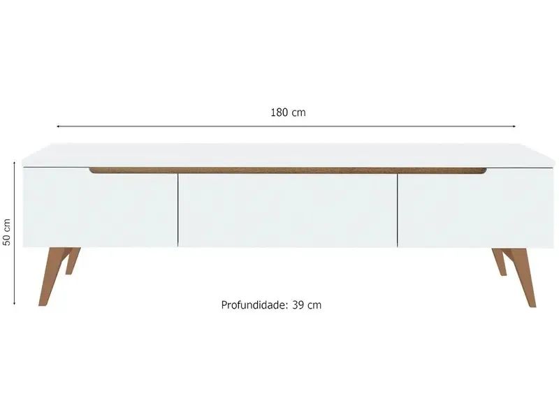 Rack para TV até 75 Polegadas Madesa Reims 2 Portas 1 Gaveta - Foto 3