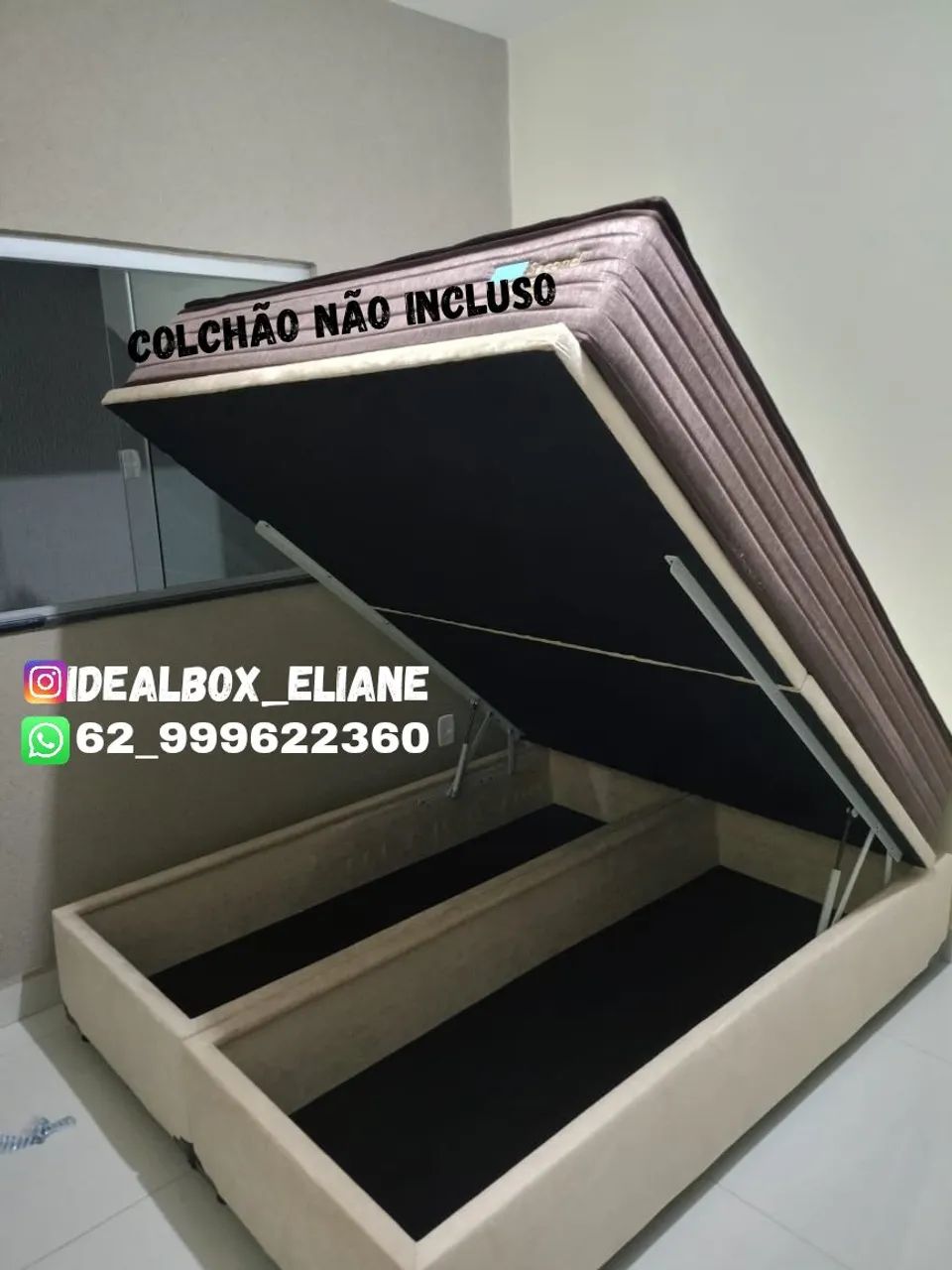 Box baú queen size - Pistão hidráulico - Foto 4