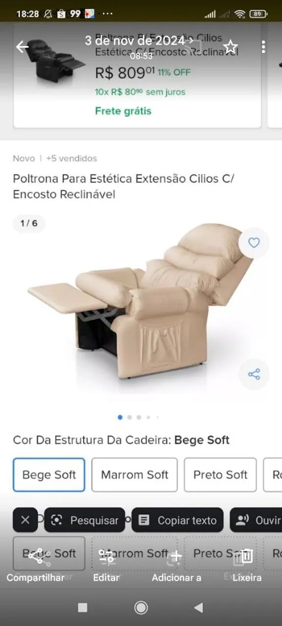 Vendo poltrona com encosto - Foto 2
