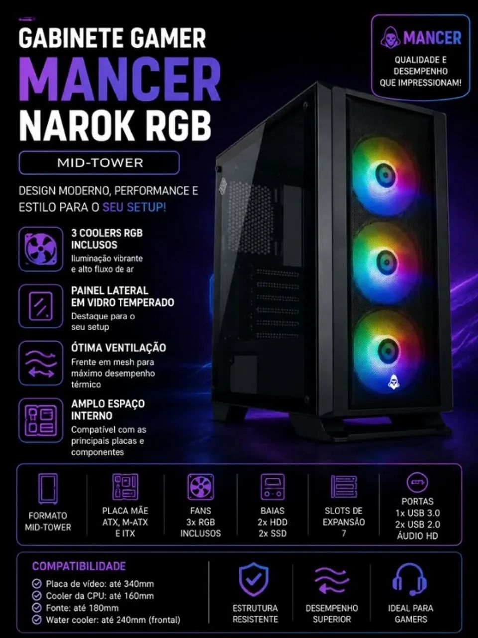 Gabinete Gamer Vazio