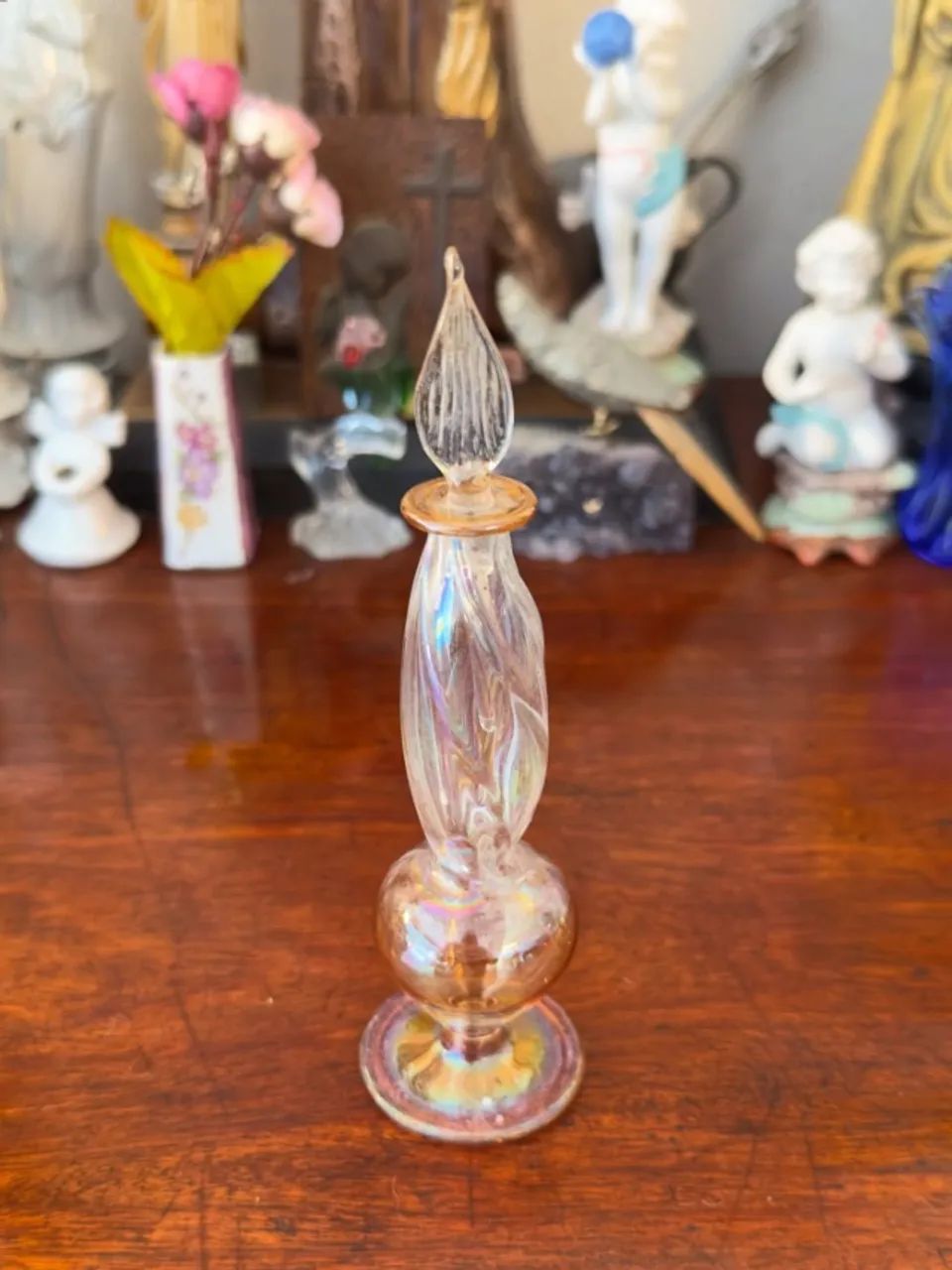 Perfumeiro em Vidro Soprado, estilo Murano.