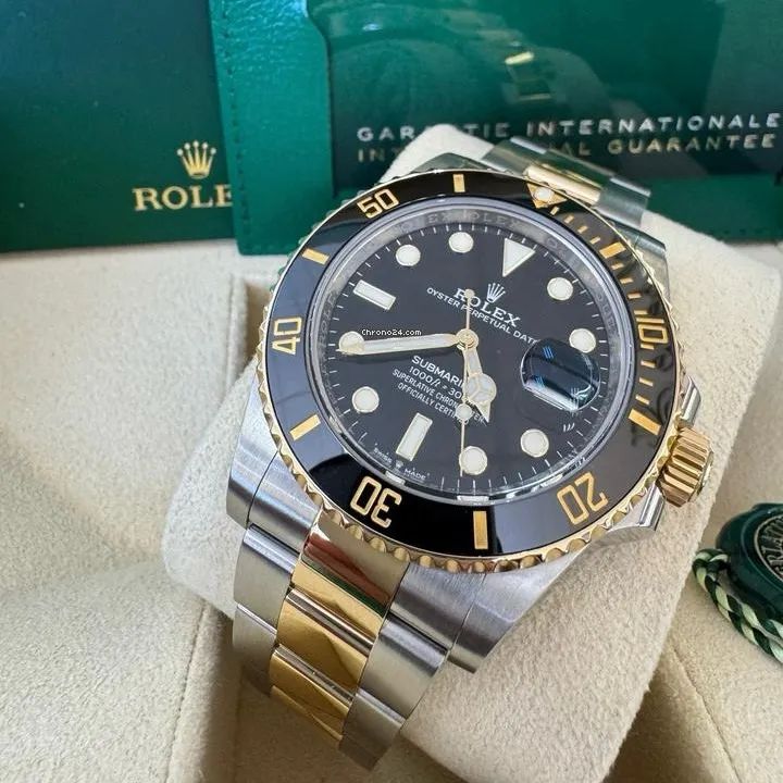 Relógio Rolex submariner misto aço e ouro automático  - Foto 3