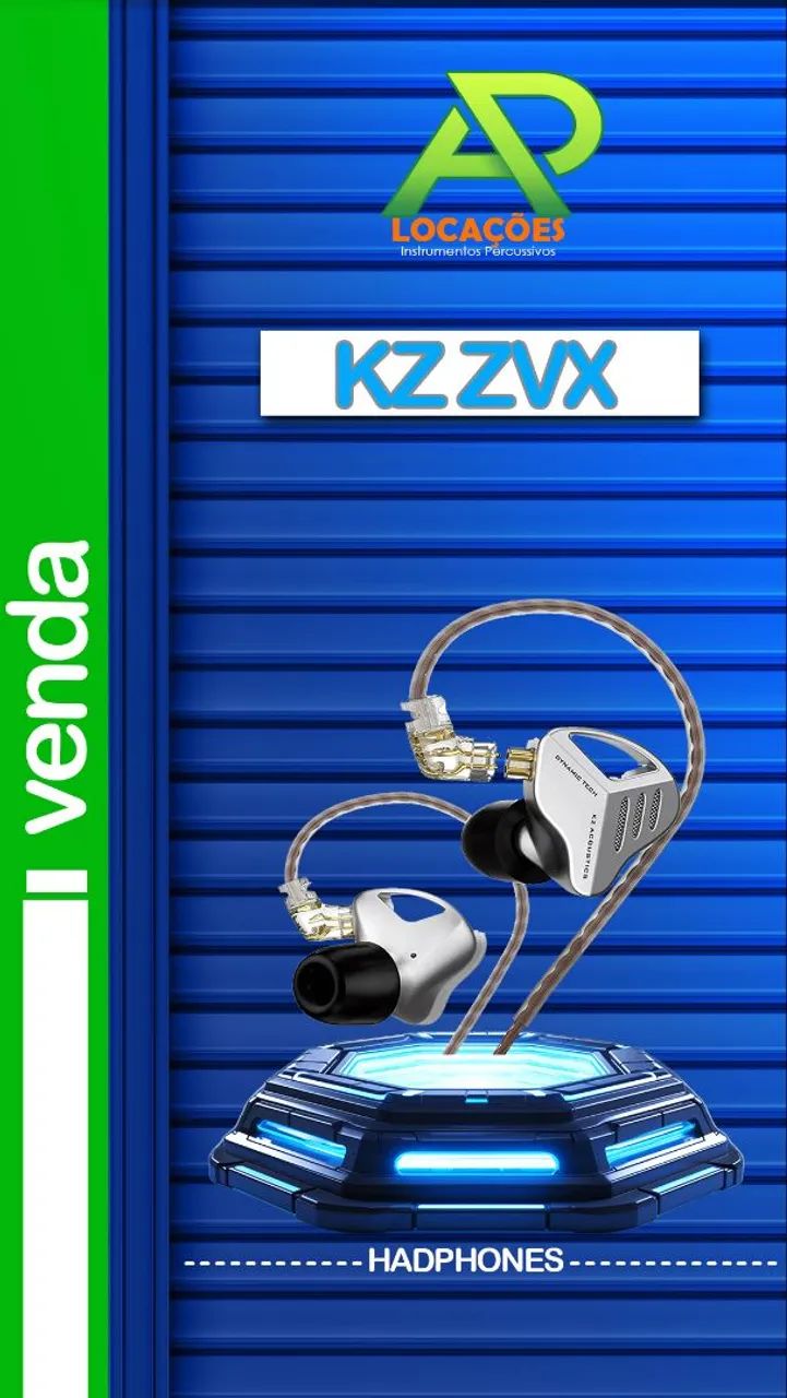 Fone de ouvido kz ZVX