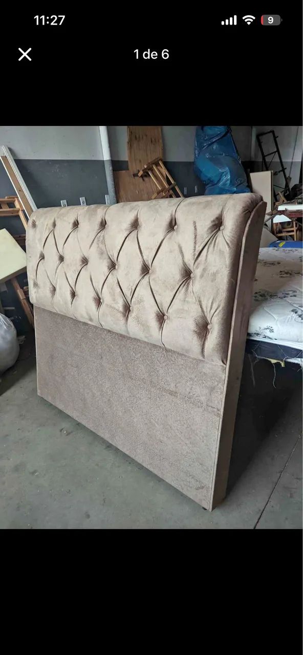 Cabeceira + base cama box nova 