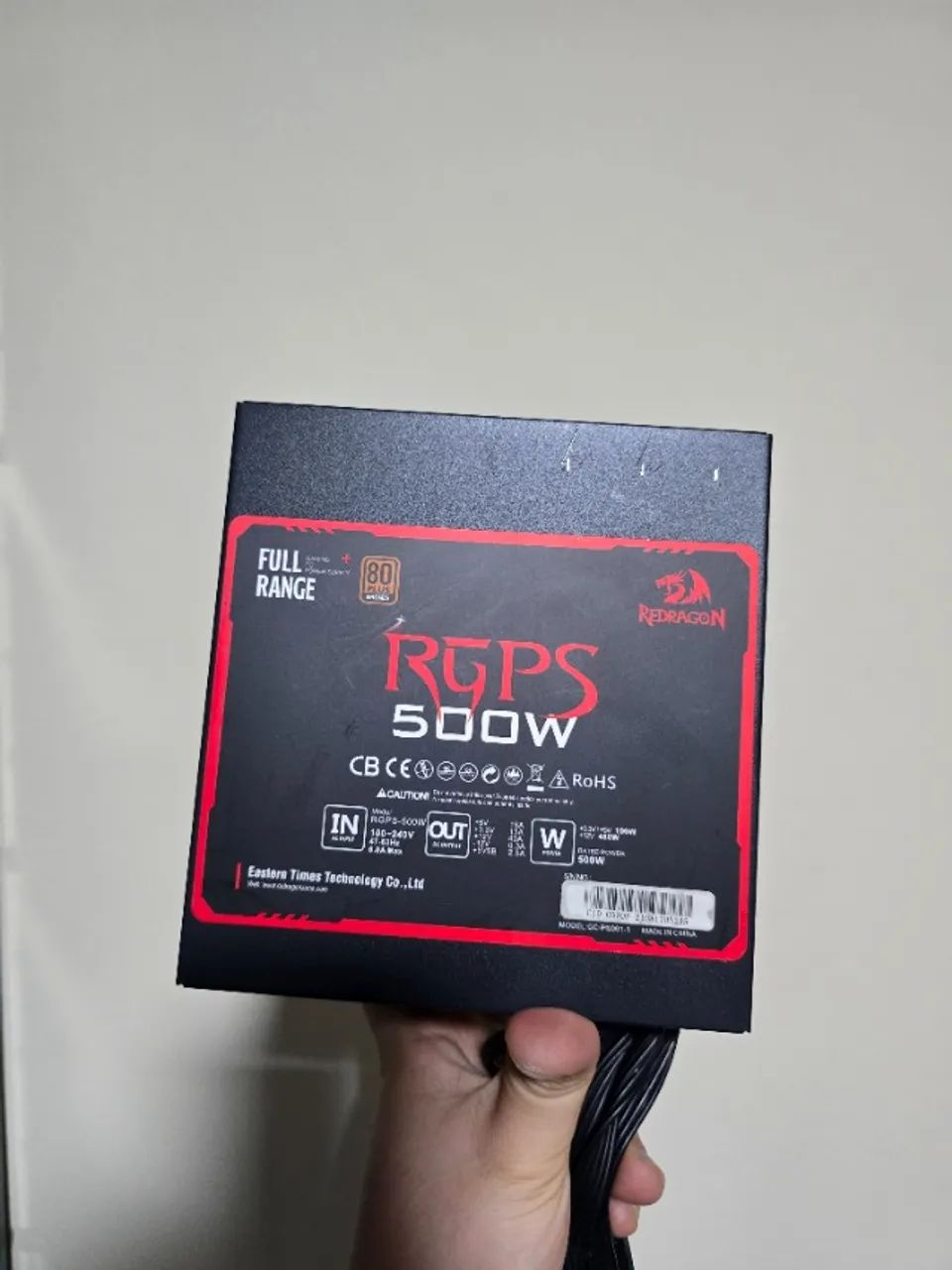 FONTE 500W REDRAGON 80 PLUS BRONZE