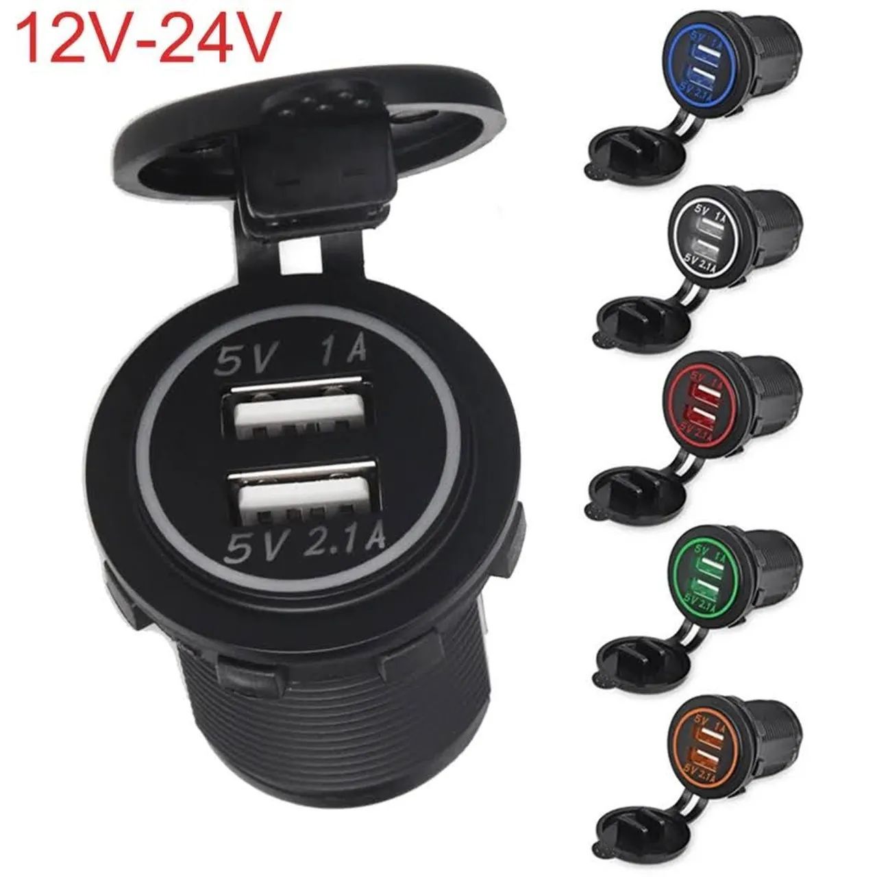 Tomada veicular  usb 12/24v