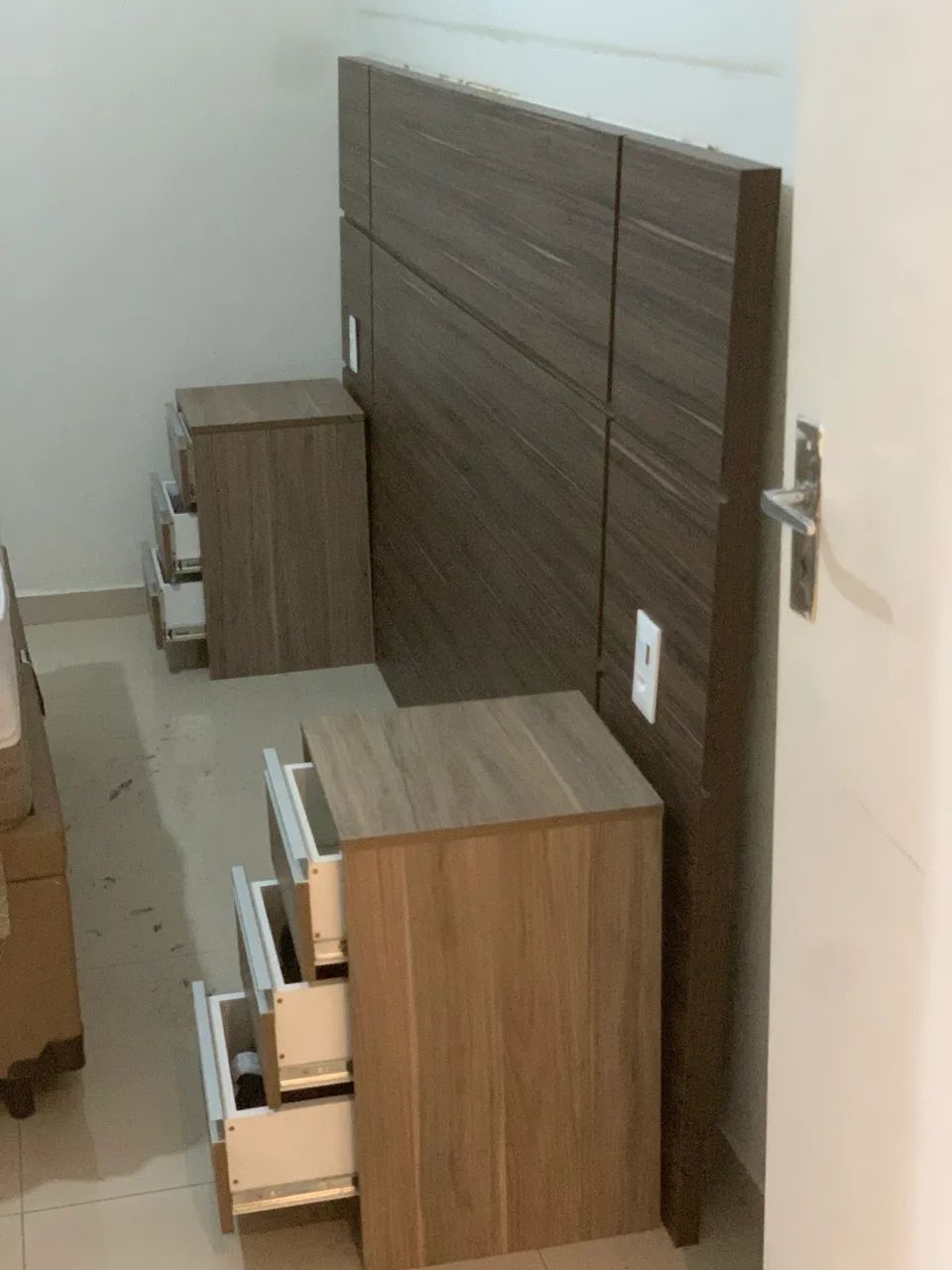 Cabeceira cama box MDF maciço  - Foto 3
