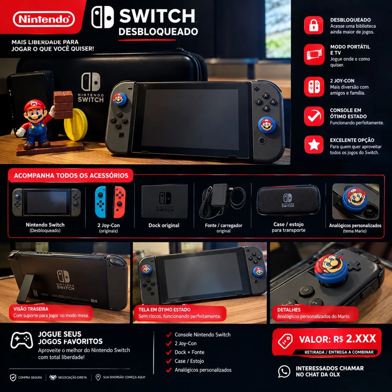 Nintendo Switch desbloqueado 