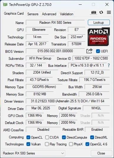 Rx 580 8gb OC (placa de vídeo) - Foto 5