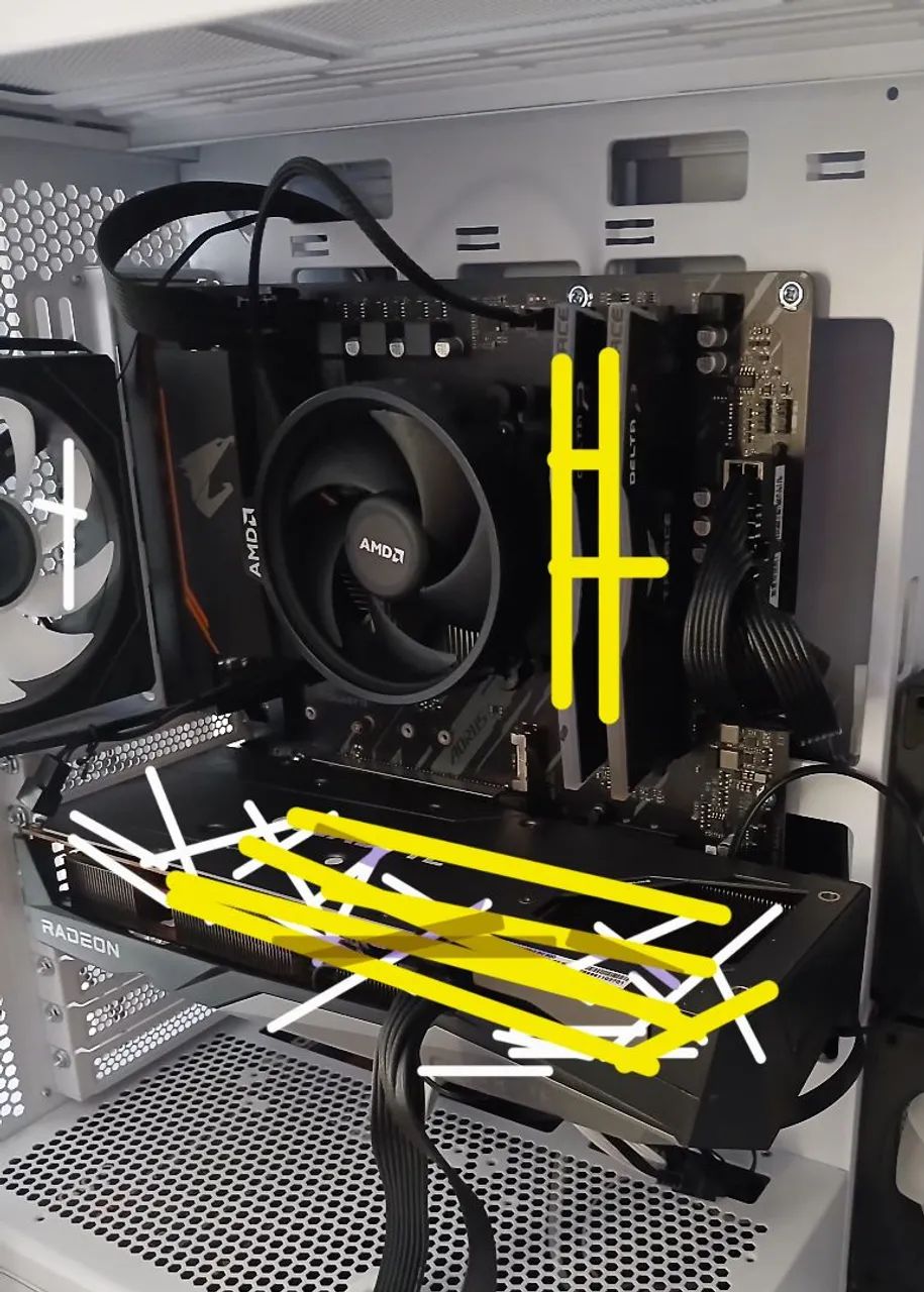 Placa-mãe e processador Ryzen 