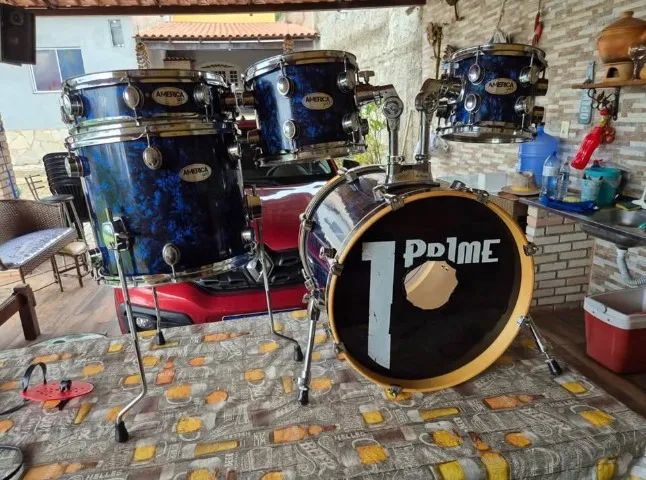 Bateria prime América jazz shell Pack bumbo 18, surdo, caixa tom1