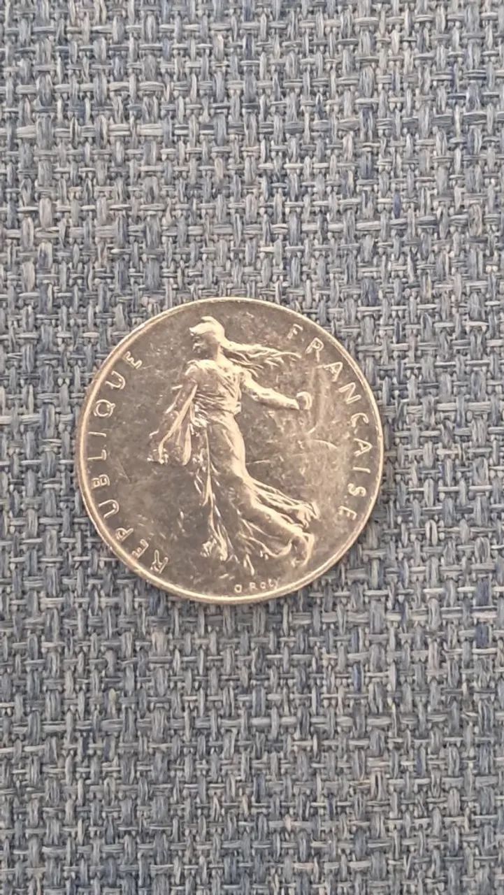 Moeda 1 Franc - França 1977 - Foto 3