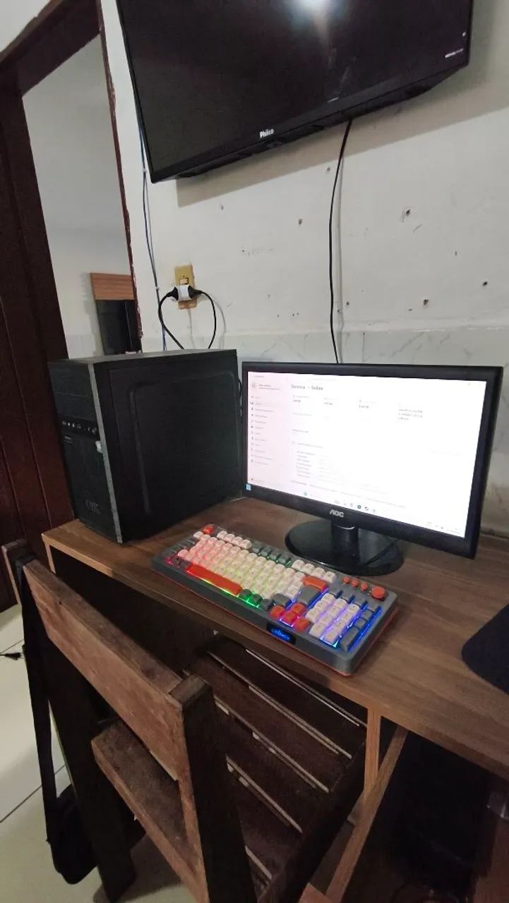 Kit completo mause, teclado e mouse pad