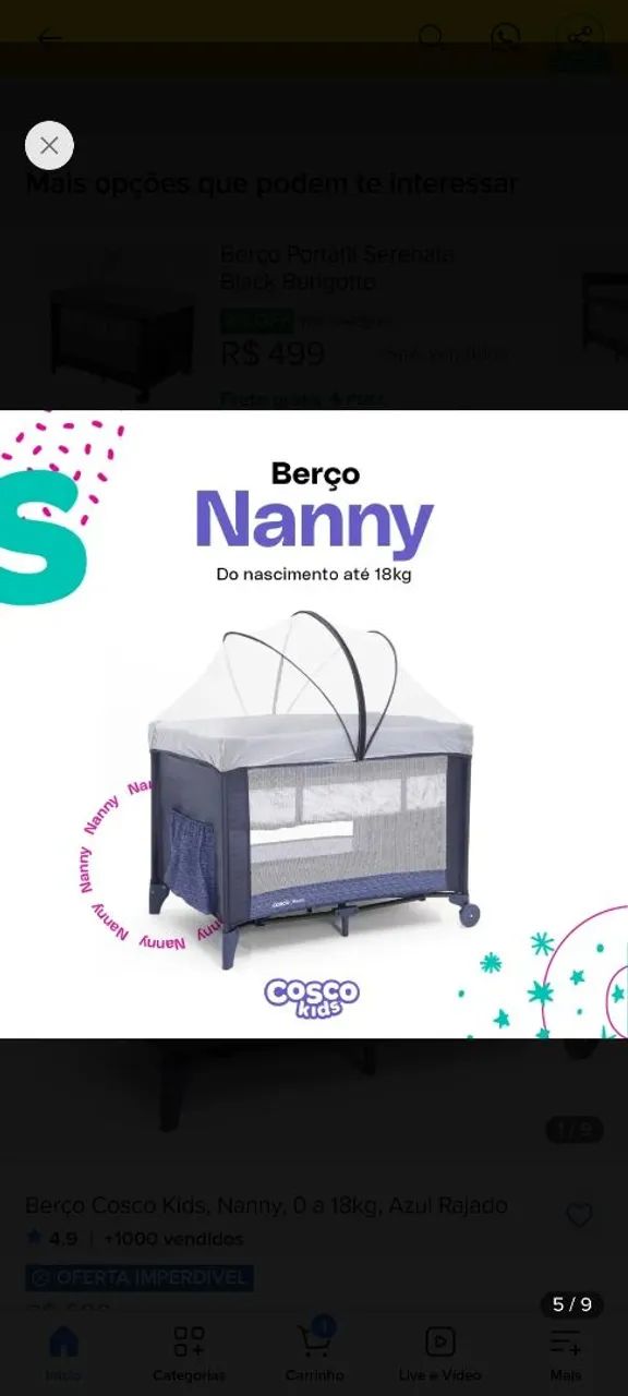 Berço portatil cosco kids  - Foto 2
