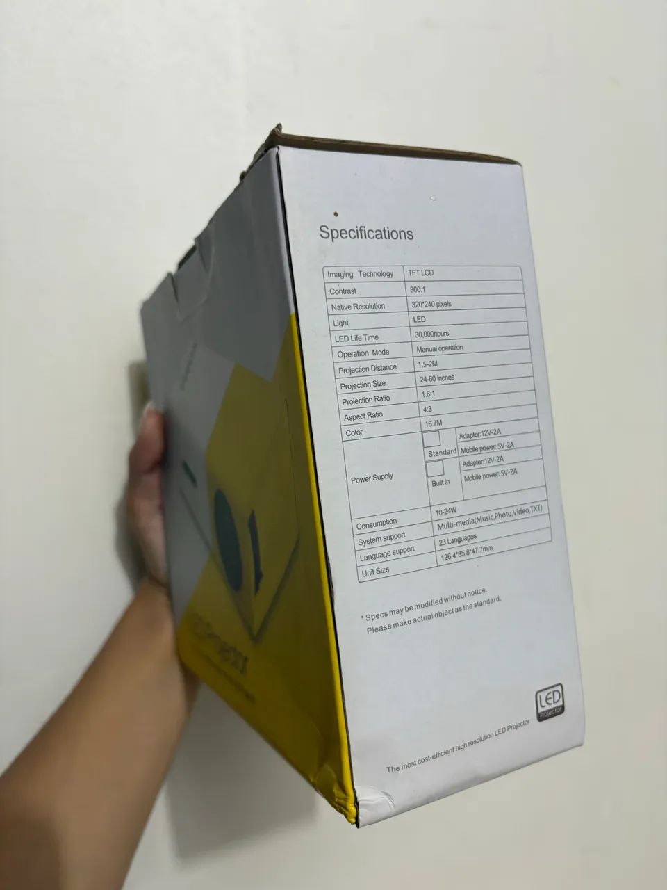 Mini projetor Led para usar com notebook - Novo sem uso - Foto 4
