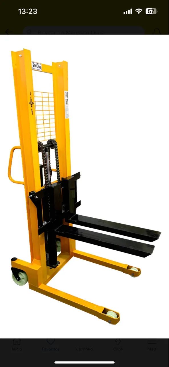 Empilhadeira Manual 2000kg Usada  - Foto 4