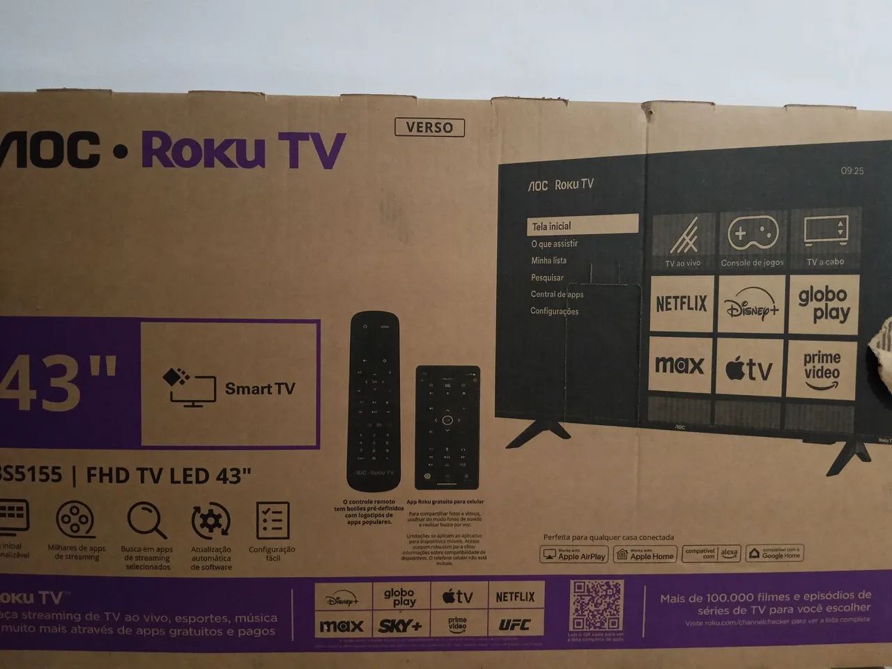 TV nova na caixa