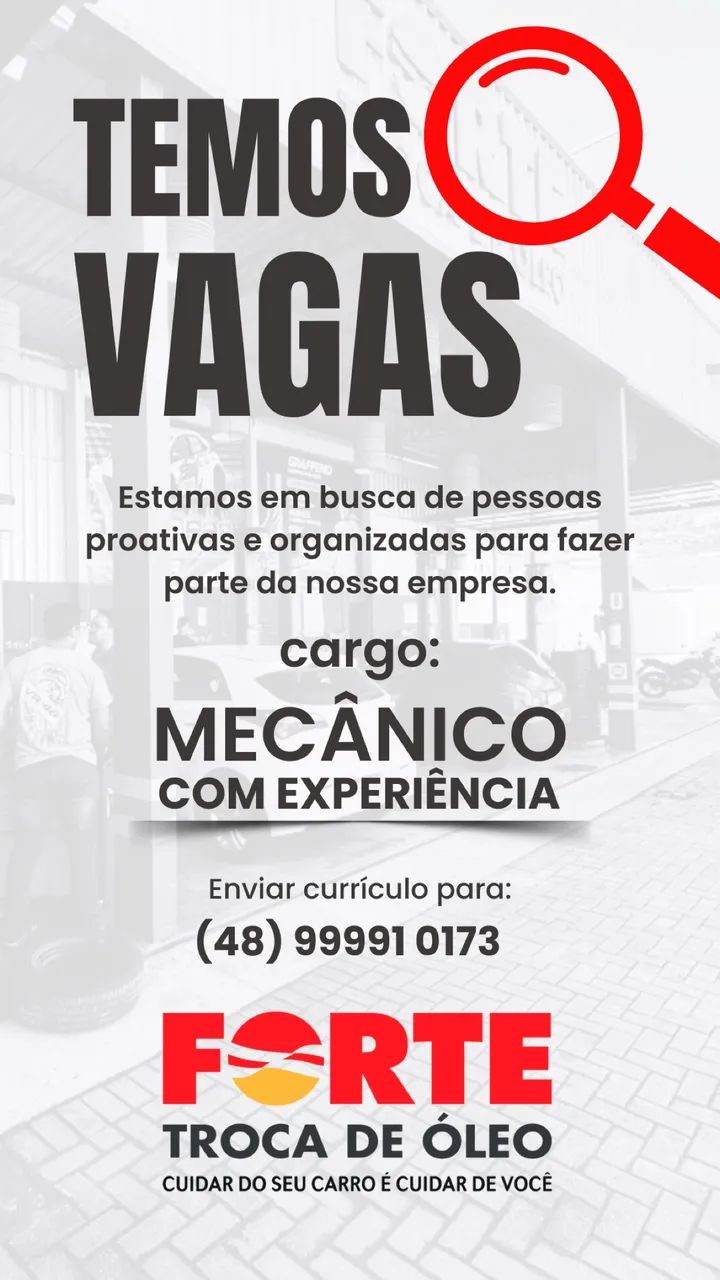 Vaga de Mecânico e auxiliar de mecânico  - Foto 2