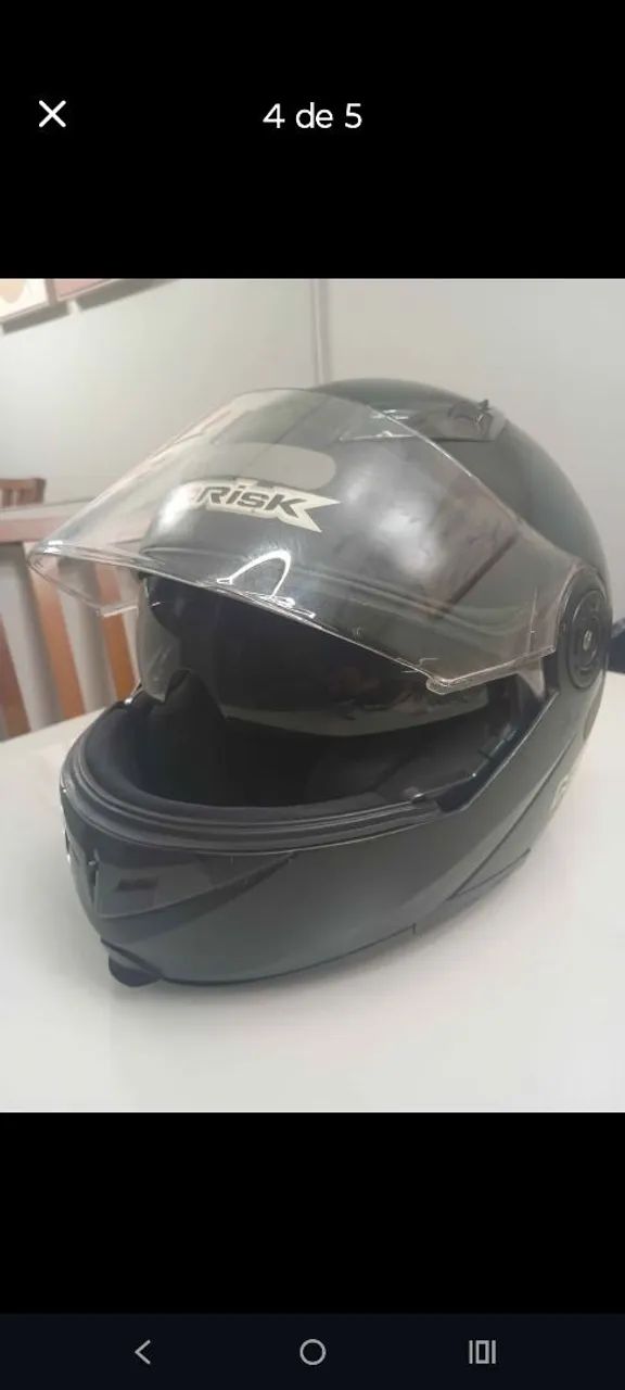 Capacete Norisk Robocop preto c/ óculos - n.58 - Foto 5