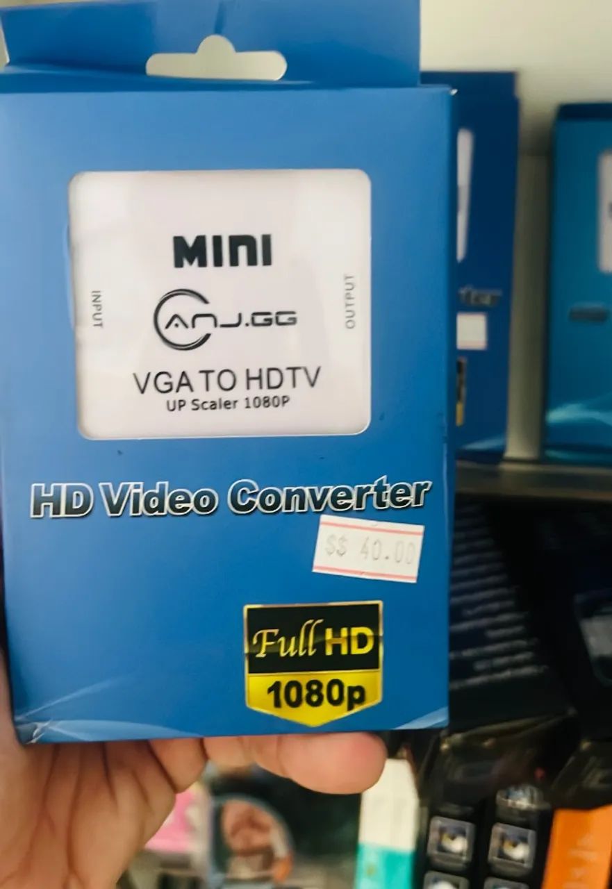 Conversor de áudio e vídeo VGA para HDMI