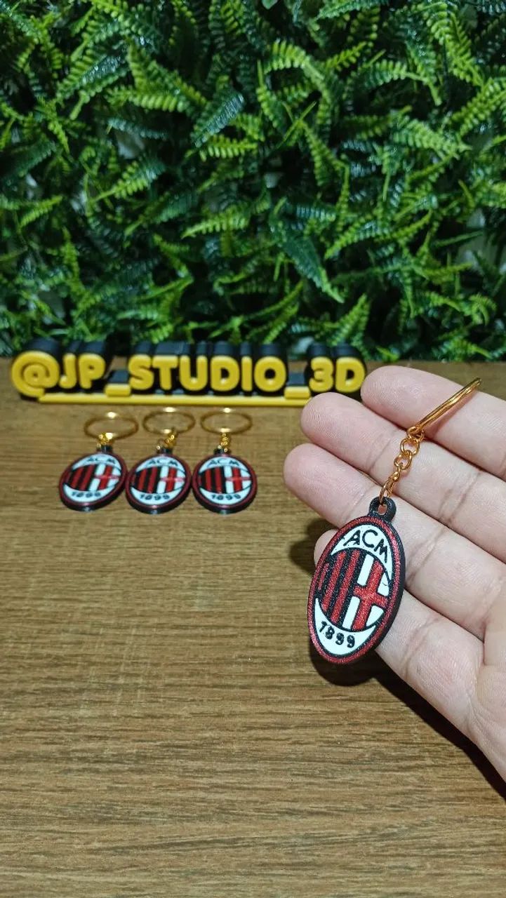 Kit 4 chaveiros do AC Milan - Foto 4