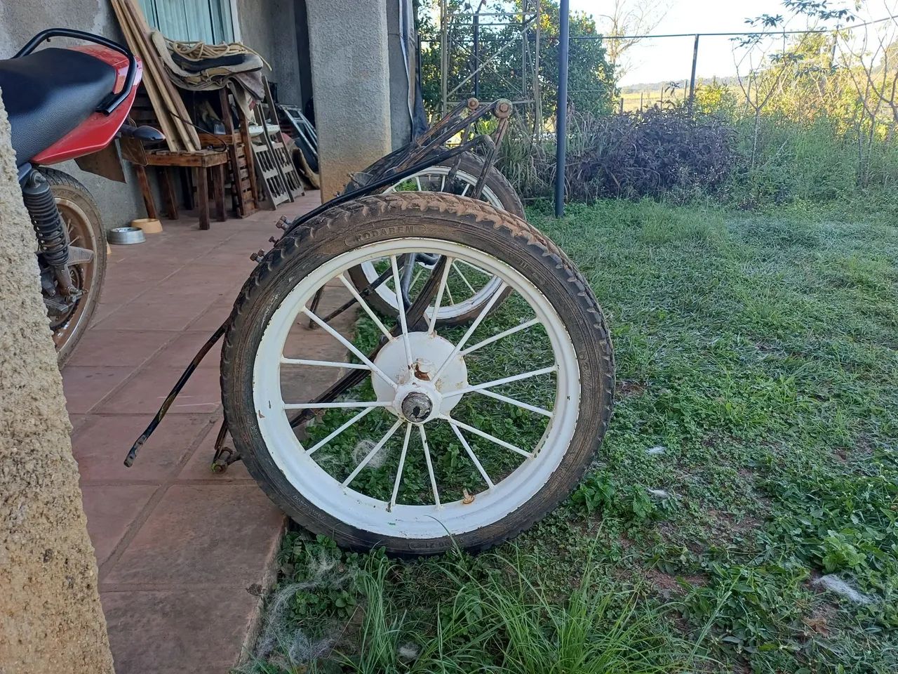 Rodeiro de charrete com eixo - Foto 2