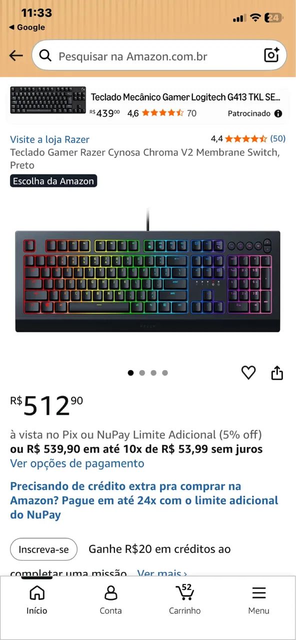 Teclado Razer cynosa V2 - Foto 4