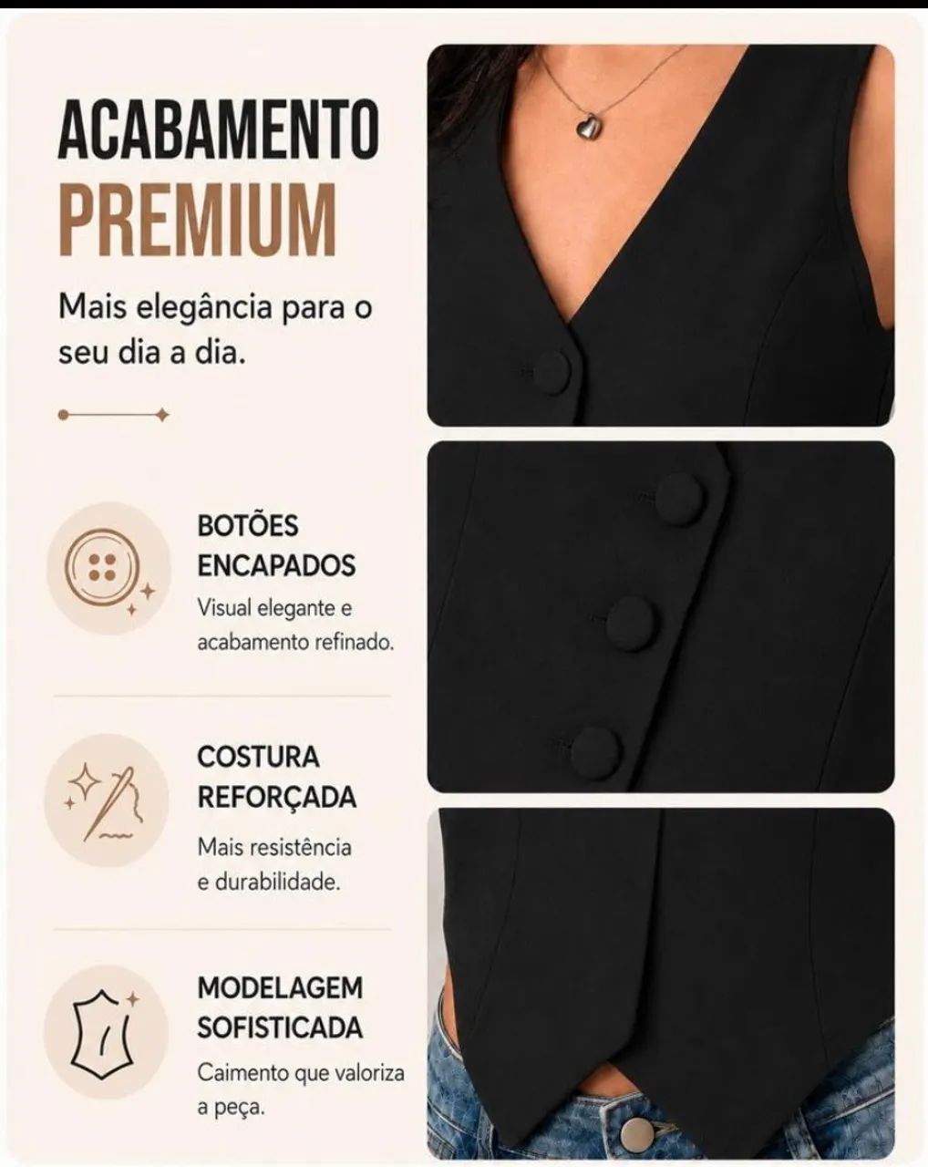 Colete feminino 