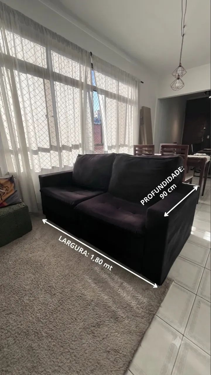 Sofá semi novo com chessy