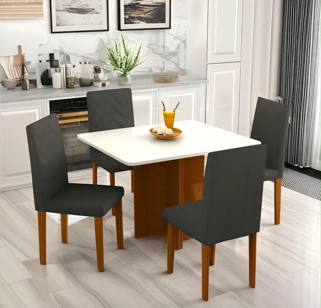 Mesa de Jantar c/ 4 Cadeiras Entrega e Montagem Grátis 