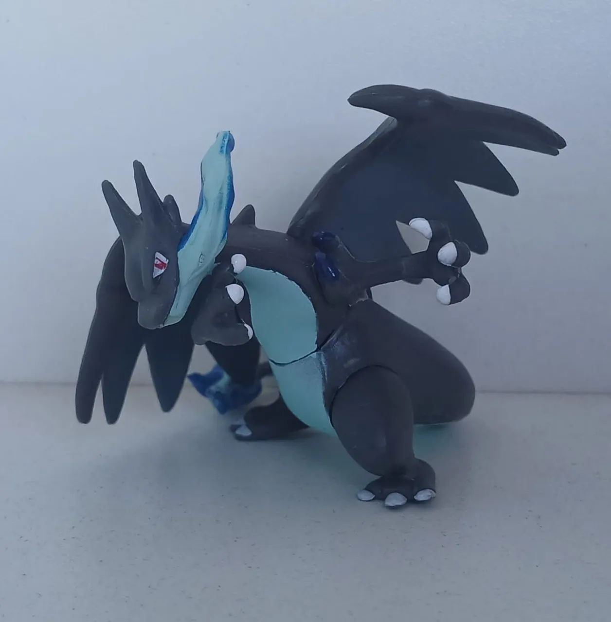 BONECO ACTION FIGURE MINIATURA POKEMON MEGA CHARIZARD X PRETO BLACK