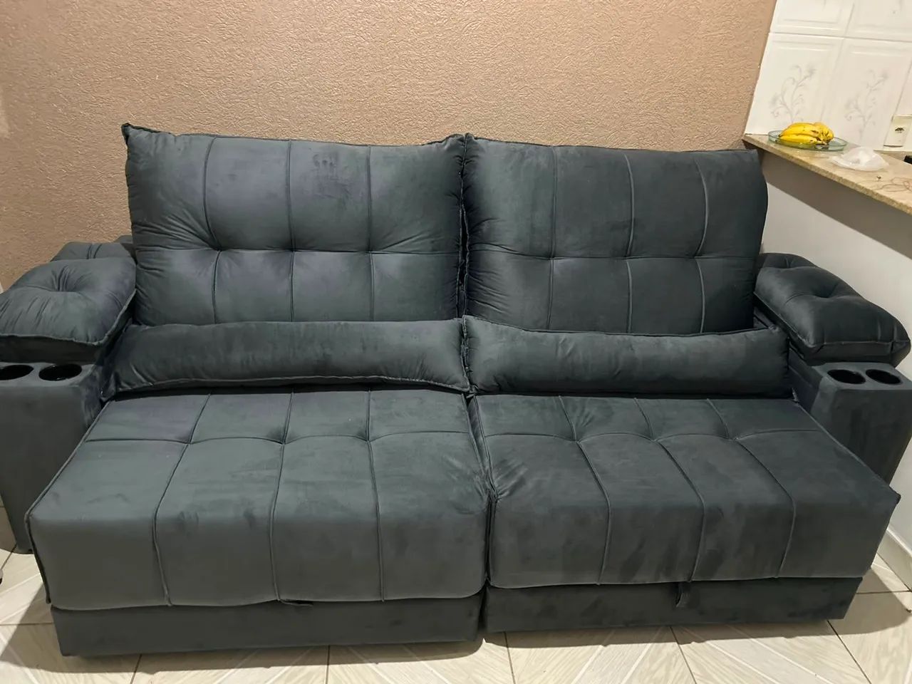 Sofá retrátil e Reclinável 2,50m novo  - Foto 4