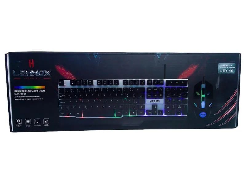 Kit Teclado e Mouse Gamer USB  RGB LEHMOX - LEY-45 - Foto 3