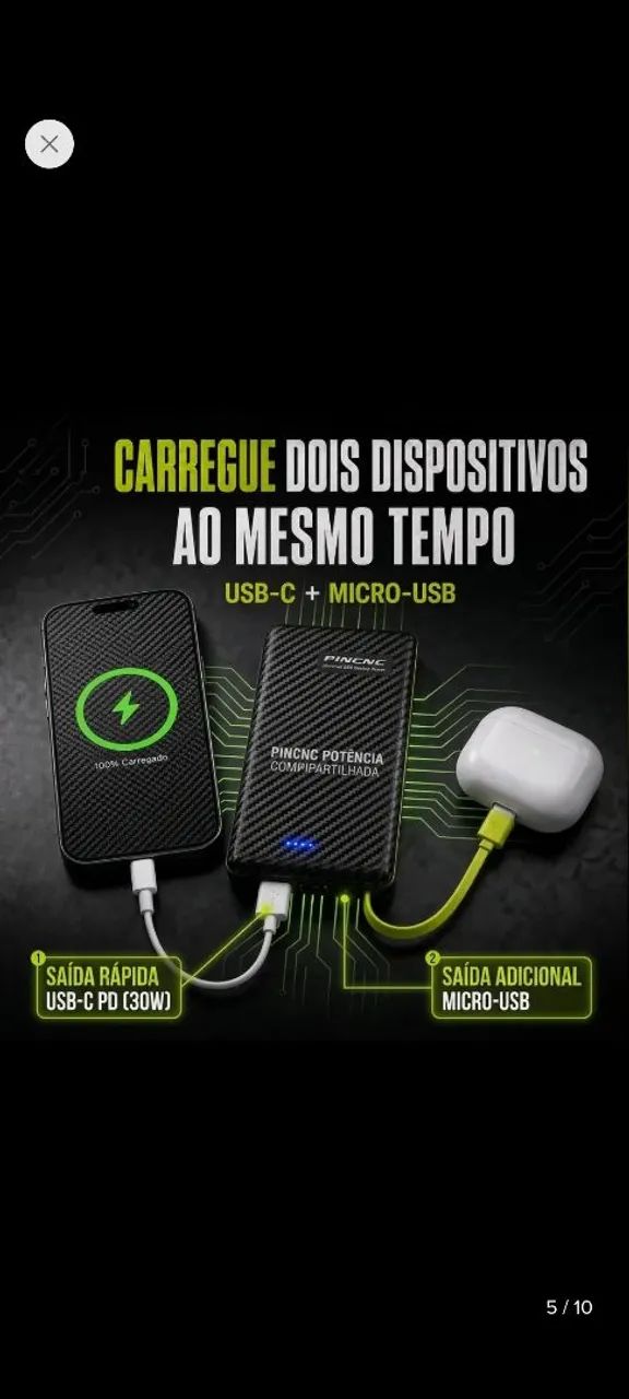 Power Bank - 10.000 mh - Foto 3