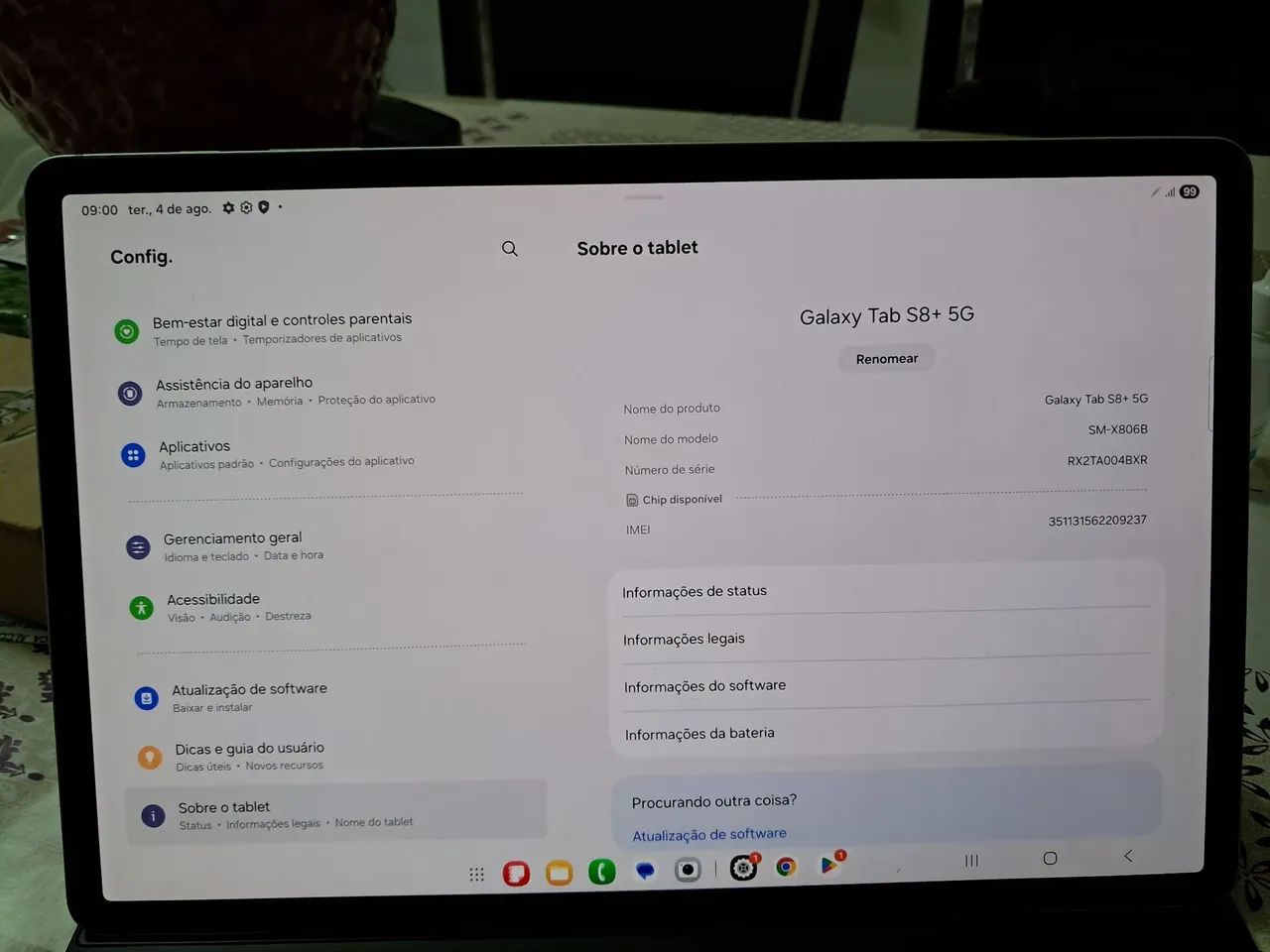 Tablet Sansung Galaxy tab S8 + 5G SM-X806B - Foto 2