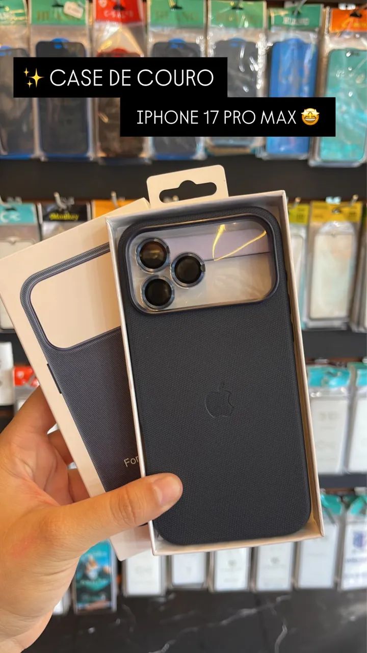 CASES DE COURO PARA IPHONE 17 PRO MAX 