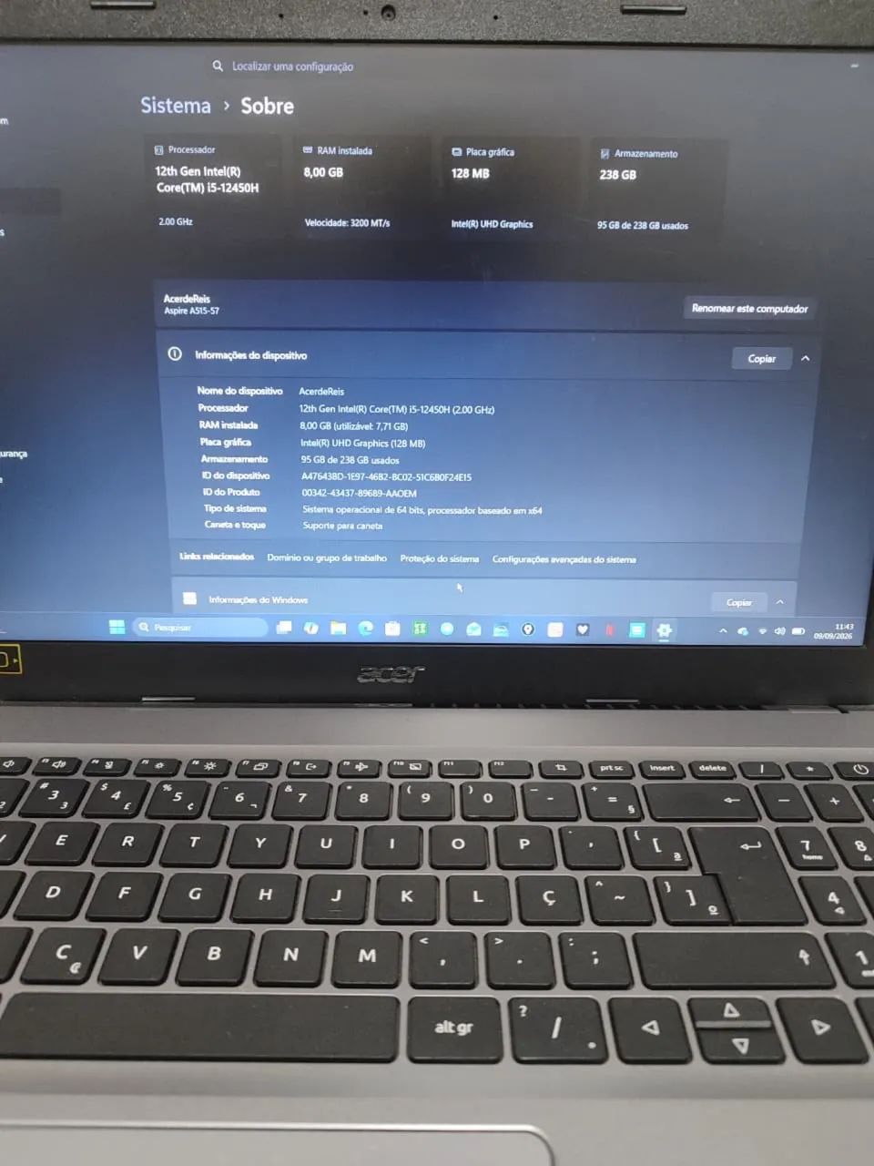 Notebook Acer Aspire A515  - Foto 3