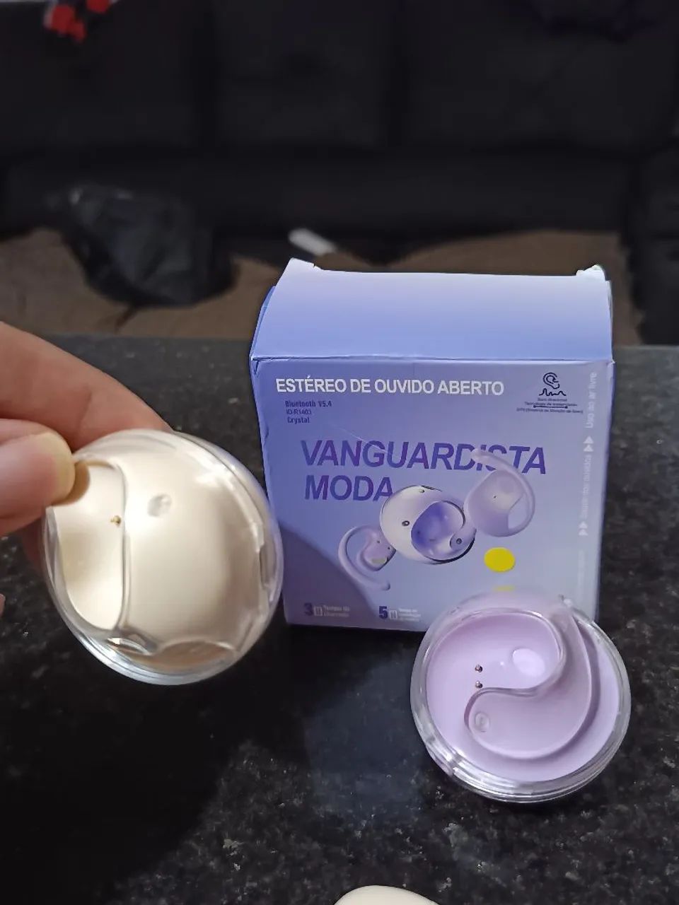 Fone de ouvido bluetooth solto atrás da orelha 