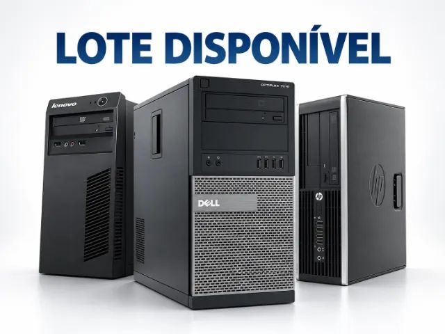 Lote de Computadores Dell Lenovo HP - Desktops para Revenda