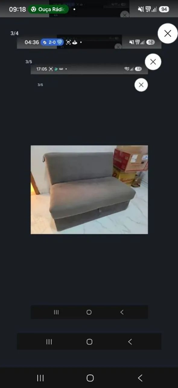 Sofá cama cinza. Tá Perfeito! - Foto 3