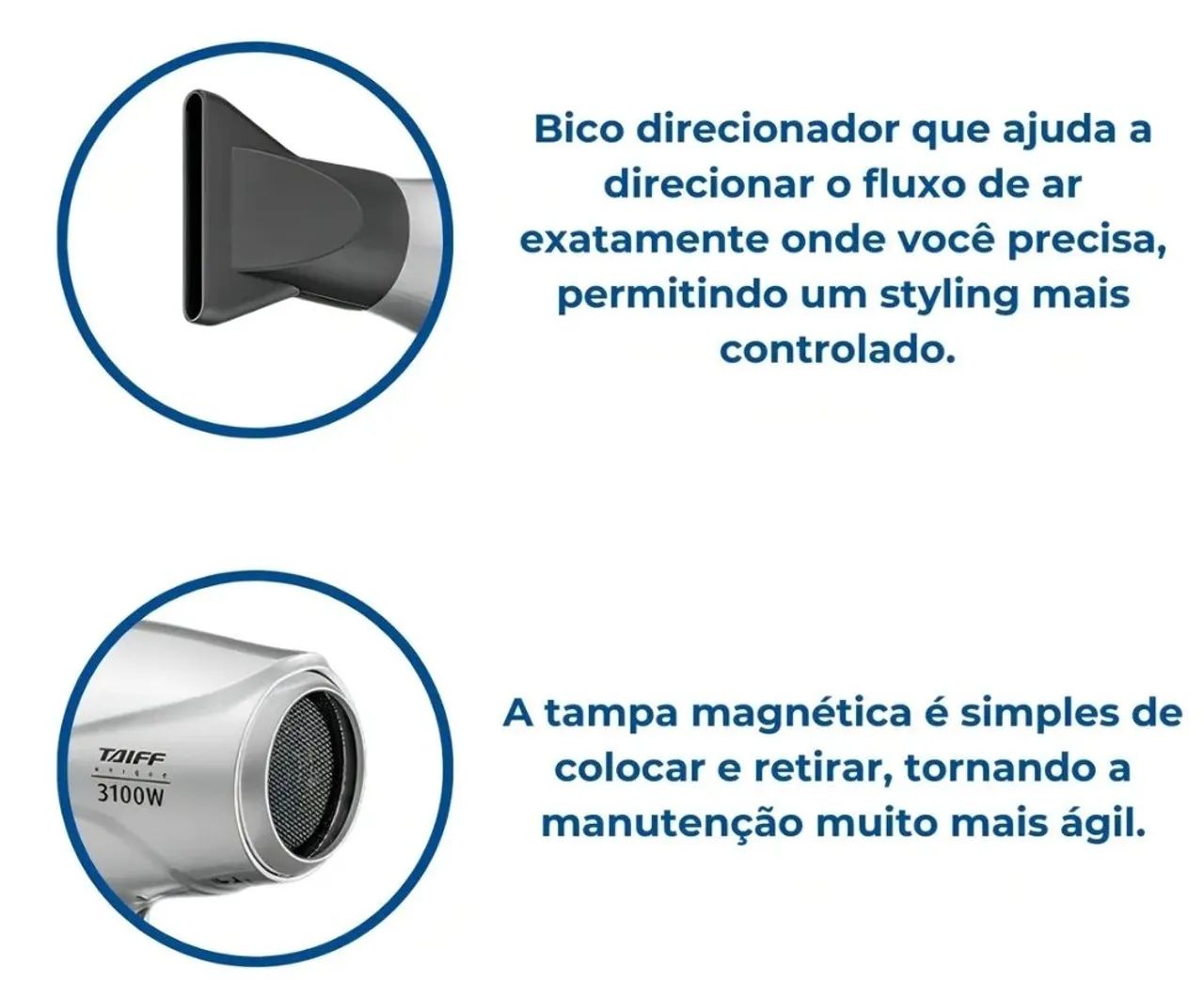 Secador de cabelos Taiff Unique 3100W mais potente 220v - Foto 5