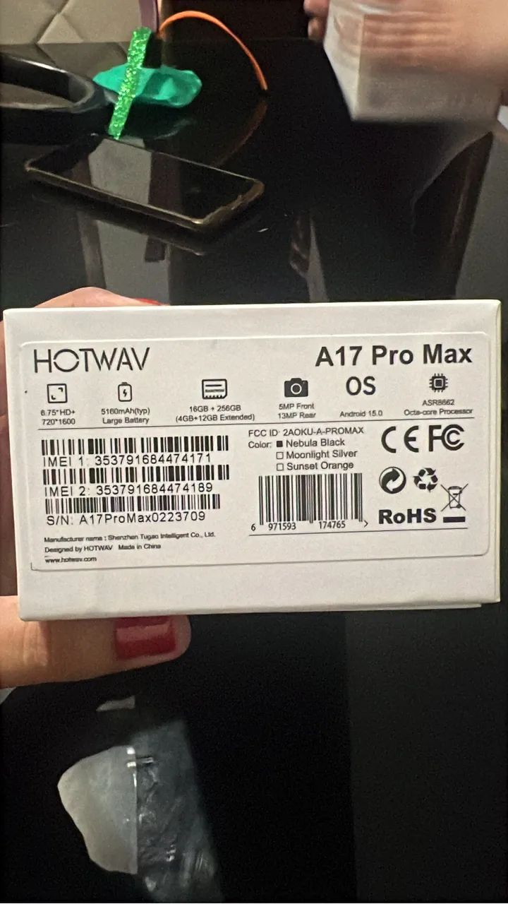 Celular smartphone HOTWAV A17