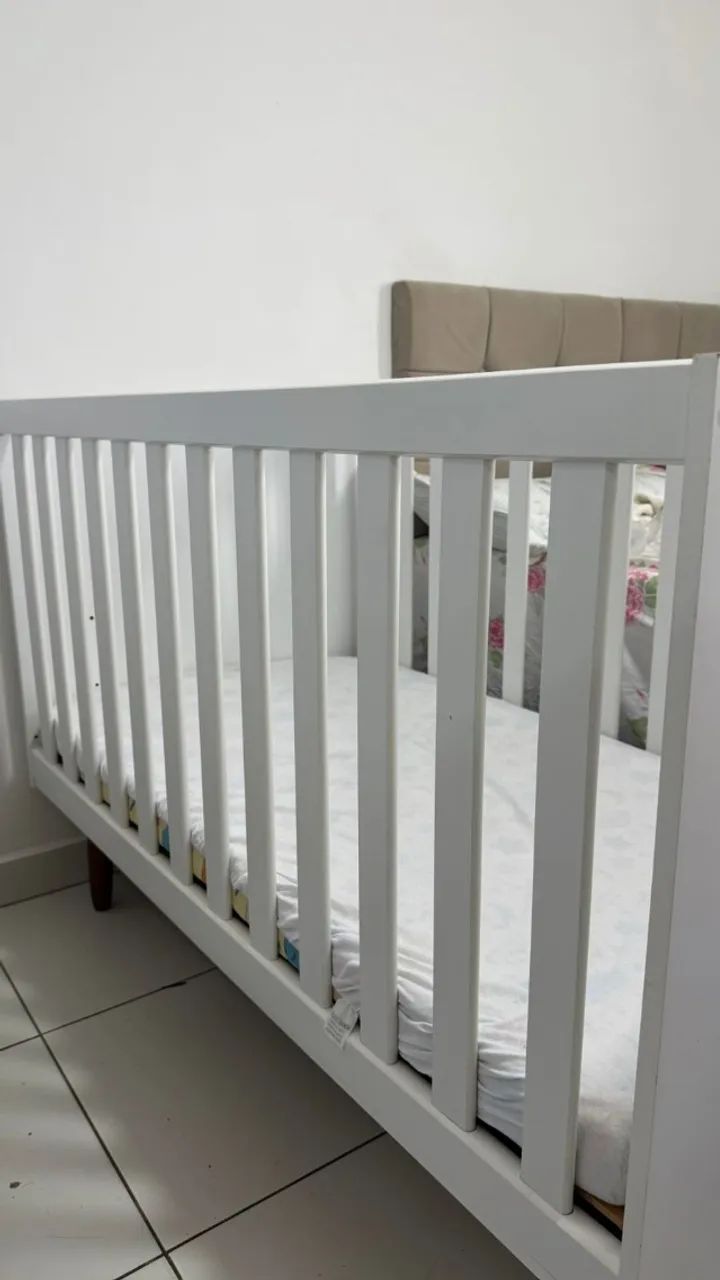  Berço Mini Cama Encanto Retro - Branco